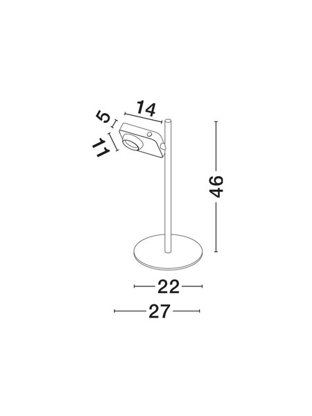 Nova Luce LED Tischleuchte Kedros dimmbar 9W warmweiss 3000K Schwarz Stahl Aluminium Ø22cm 9870032