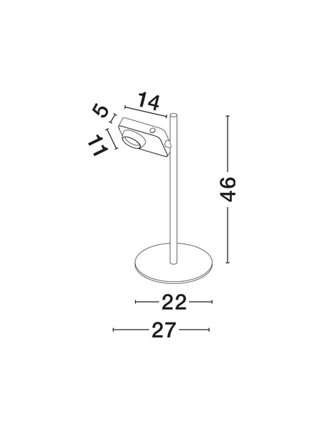 Nova Luce LED Tischleuchte Kedros dimmbar 9W warmweiss 3000K Weiß Stahl Aluminium Ø22cm 9870033