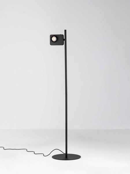 Nova Luce LED Stehleuchte Kedros schwenkbar dimmbar 9W warmweiss 3000K Schwarz Stahl Aluminium 131cm 9870034