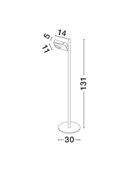 Nova Luce LED Stehleuchte Kedros schwenkbar dimmbar 9W warmweiss 3000K Weiß Stahl Aluminium 131cm 9870035