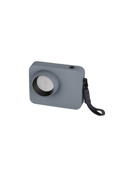 Nova Luce LED Tischleuchte Kedros dimmbar 3W warmweiss 3000K Blaugrau Stahl Aluminium 14x11cm 9870039