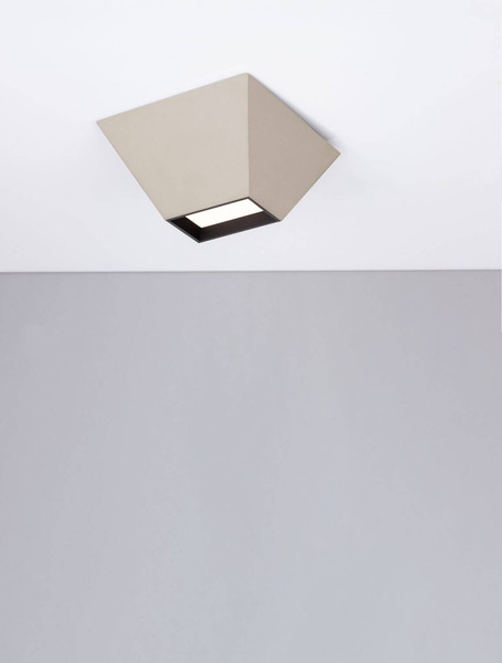 Nova Luce LED Deckenleuchte Utopia 9W warmweiss 3000K Beige Stahl Aluminium 15x15cm 9870042