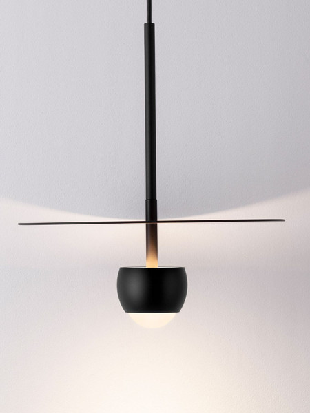 Nova Luce LED Pendelleuchte Edem 8W warmweiss 3000K Schwarz Stahl Aluminium Ø30cm 9870043