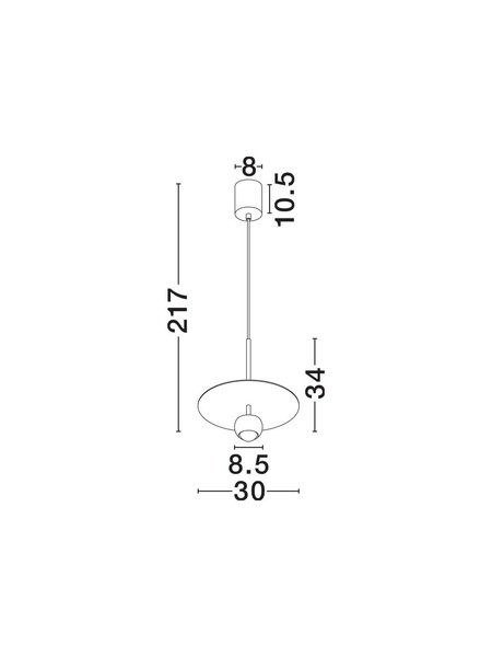 Nova Luce LED Pendelleuchte Edem 8W warmweiss 3000K Beige Stahl Aluminium Ø30cm 9870045