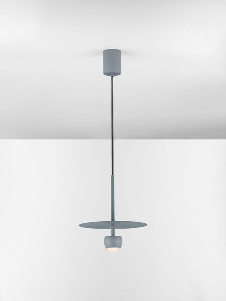 Nova Luce LED Pendelleuchte Edem 8W warmweiss 3000K Blaugrau Stahl Aluminium Ø30cm 9870046