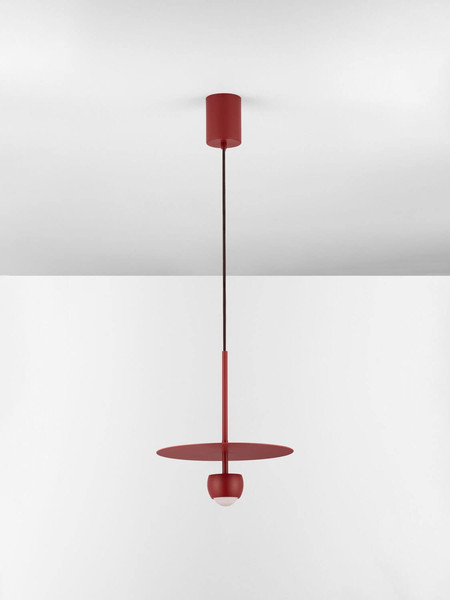 Nova Luce LED Pendelleuchte Edem 8W warmweiss 3000K Rot Stahl Aluminium Ø30cm 9870047
