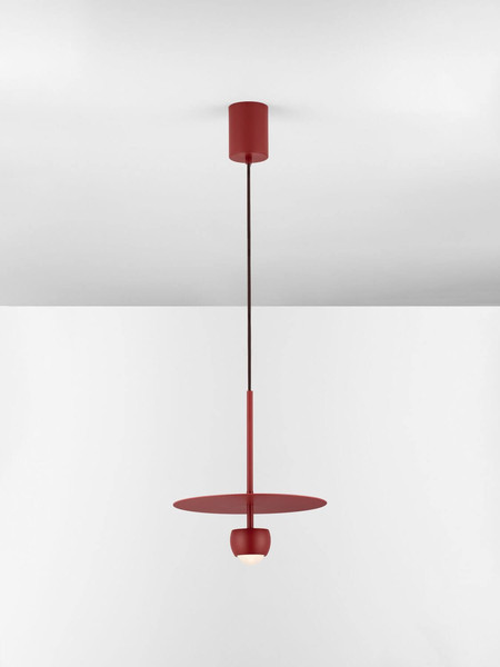 Nova Luce LED Pendelleuchte Edem 8W warmweiss 3000K Rot Stahl Aluminium Ø30cm 9870047