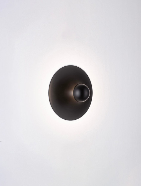 Nova Luce LED Wandleuchte Edem 9W warmweiss 3000K Schwarz Stahl Aluminium Ø25cm 9870048