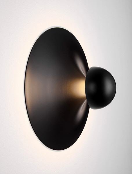 Nova Luce LED Wandleuchte Edem 9W warmweiss 3000K Schwarz Stahl Aluminium Ø25cm 9870048