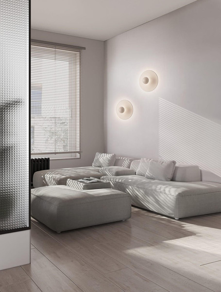 Nova Luce LED Wandleuchte Edem 9W warmweiss 3000K Beige Stahl Aluminium Ø25cm 9870050