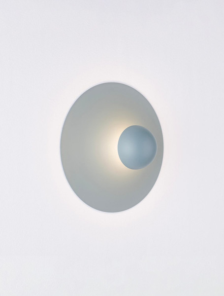 Nova Luce LED Wandleuchte Edem 9W warmweiss 3000K Blaugrau Stahl Aluminium Ø25cm 9870051