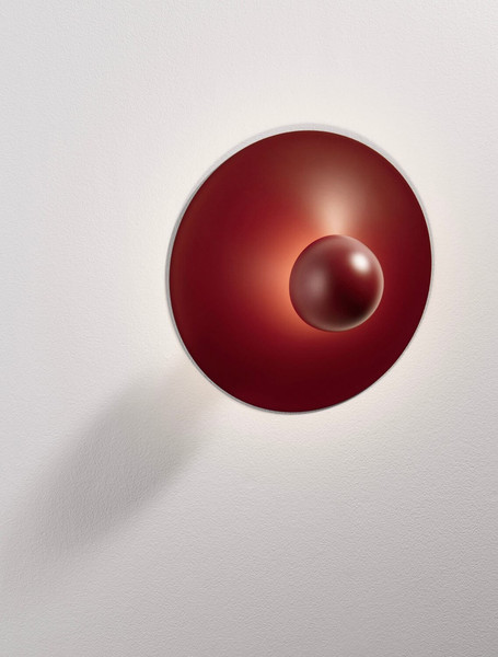 Nova Luce LED Wandleuchte Edem 9W warmweiss 3000K Rot Stahl Aluminium Ø25cm 9870052