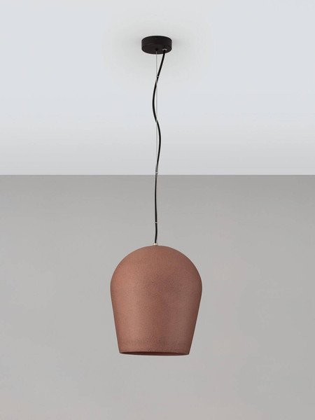 Nova Luce Pendelleuchte Omio E27 Rot Beton Ø29cm 9919100
