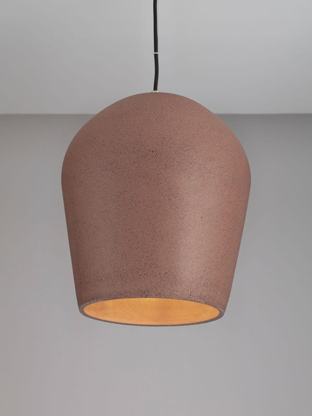 Nova Luce Pendelleuchte Omio E27 Rot Beton Ø29cm 9919100