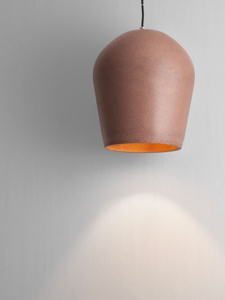 Nova Luce Pendelleuchte Omio E27 Rot Beton Ø29cm 9919100