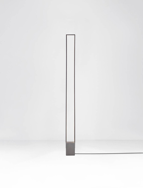 Nova Luce LED Stehleuchte Lithos 26W warmweiss 3000K Schwarz Anthrazit Beton 161cm 9919105