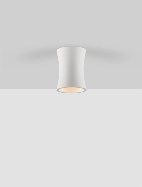 Nova Luce Deckenleuchte Pelia GU10 Weiß Gips Ø8cm 9919107