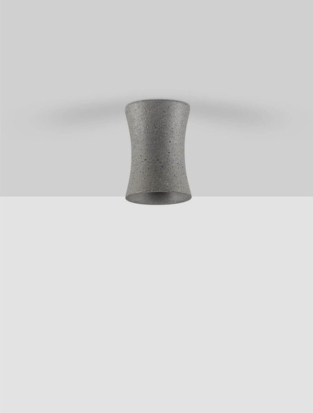 Nova Luce Deckenleuchte Pelia GU10 Schwarz Beton Ø8cm 9919108