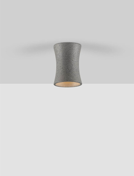 Nova Luce Deckenleuchte Pelia GU10 Schwarz Beton Ø8cm 9919108