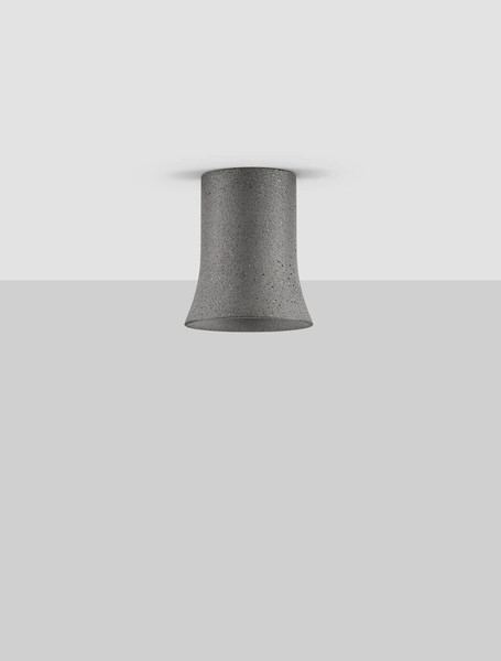 Nova Luce Deckenleuchte Aku GU10 Schwarz Beton Ø9,5cm 9919111