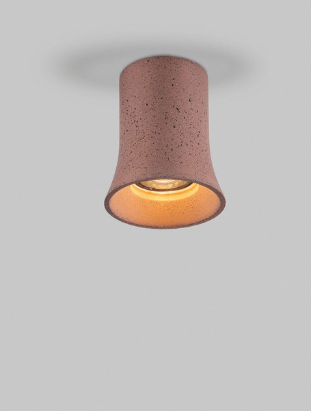 Nova Luce Deckenleuchte Aku GU10 Rot Beton Ø9,5cm 9919112