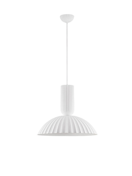 Nova Luce Pendelleuchte Ammos E27 Weiß Gips Ø50cm 9919113