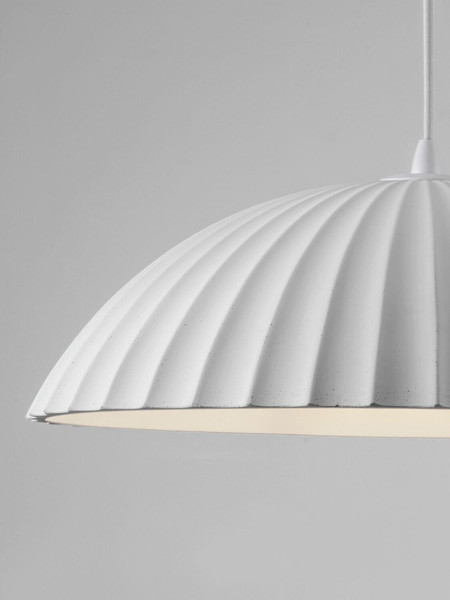 Nova Luce Pendelleuchte Ammos E27 Weiß Beton Ø50cm 9919114