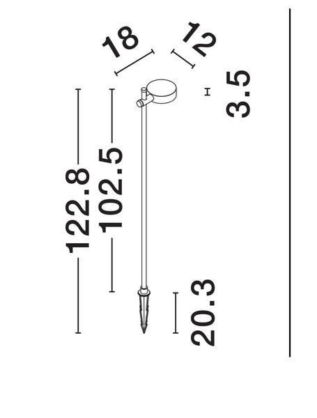 Nova Luce LED Wegeleuchte Dyol drehbar 7W warmweiss 3000K IP65 salzwasserfest Schwarz Aluminium 102cm 9923400