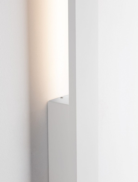 Nova Luce LED Außen-Wandleuchte Aneth 20W warmweiss 3000K IP65 salzwasserfest Weiß Aluminium 104x5cm 9923409