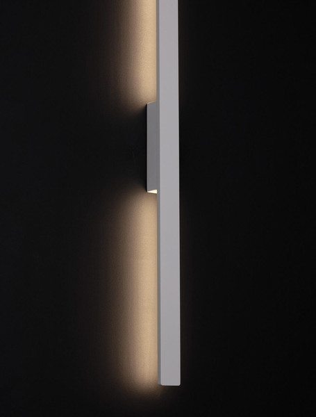 Nova Luce LED Außen-Wandleuchte Aneth 20W warmweiss 3000K IP65 salzwasserfest Weiß Aluminium 104x5cm 9923409