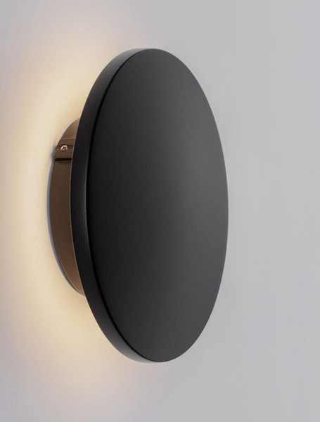Nova Luce LED Außen-Wandleuchte Copper 7W warmweiss 3000K IP65 salzwasserfest Schwarz Aluminium Ø13,5cm 9923412