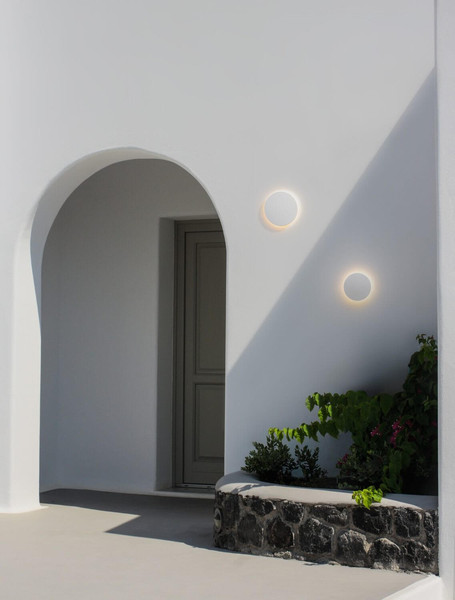 Nova Luce LED Außen-Wandleuchte Copper 9W warmweiss 3000K IP65 salzwasserfest Weiß Aluminium Ø18cm 9923413