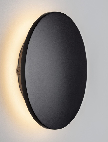 Nova Luce LED Außen-Wandleuchte Copper 9W warmweiss 3000K IP65 salzwasserfest Schwarz Aluminium Ø18cm 9923414