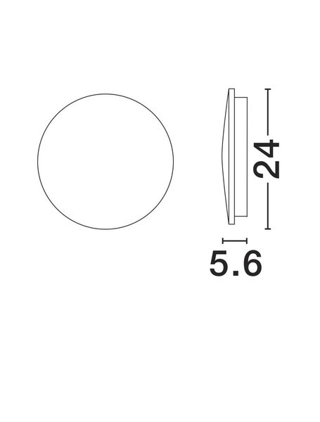 Nova Luce LED Außen-Wandleuchte Copper 12W warmweiss 3000K IP65 salzwasserfest Weiß Aluminium Ø24cm 9923415