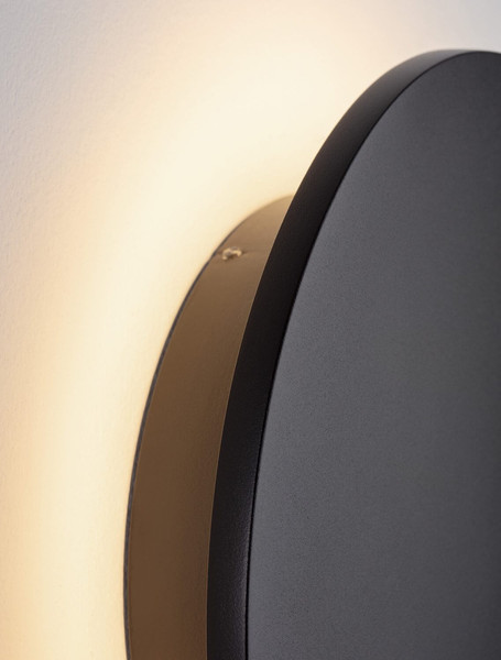 Nova Luce LED Außen-Wandleuchte Copper 12W warmweiss 3000K IP65 salzwasserfest Schwarz Aluminium Ø24cm 9923416