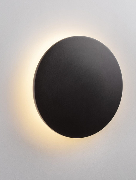 Nova Luce LED Außen-Wandleuchte Copper 12W warmweiss 3000K IP65 salzwasserfest Schwarz Aluminium Ø24cm 9923416