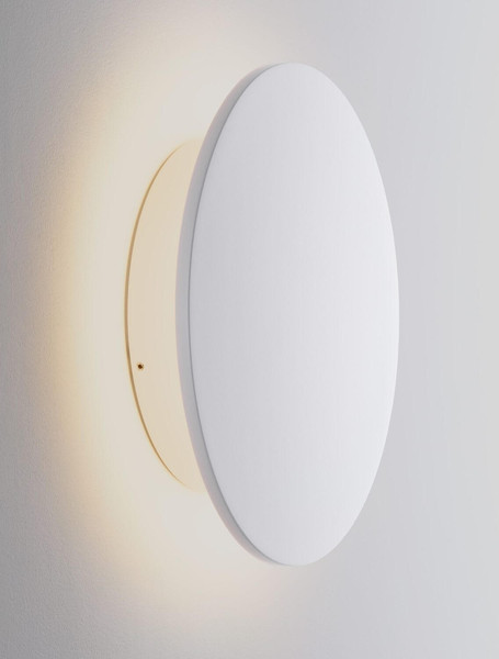 Nova Luce LED Außen-Wandleuchte Copper 16W warmweiss 3000K IP65 salzwasserfest Weiß Aluminium Ø30cm 9923417