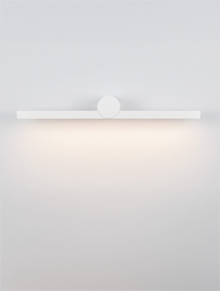 Nova Luce LED Außen-Wandleuchte Breggo 12W warmweiss 3000K IP54 Weiß Aluminium 61x10cm 9923419