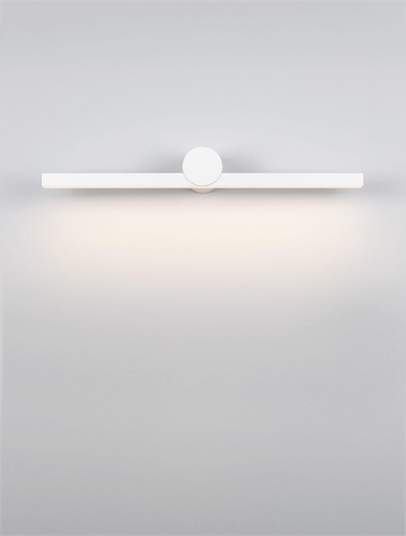 Nova Luce LED Außen-Wandleuchte Breggo 12W warmweiss 3000K IP54 Weiß Aluminium 61x10cm 9923419