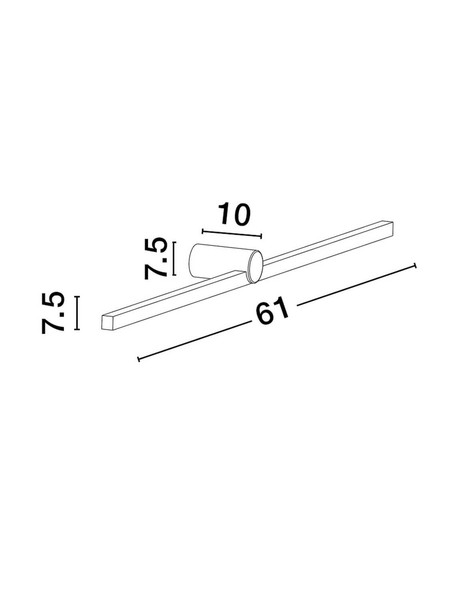 Nova Luce LED Außen-Wandleuchte Breggo 12W warmweiss 3000K IP54 Weiß Aluminium 61x10cm 9923419