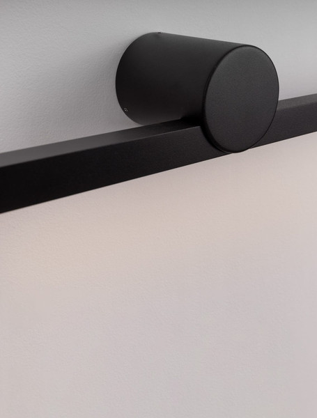 Nova Luce LED Außen-Wandleuchte Breggo 17W warmweiss 3000K IP54 Schwarz Aluminium 81x10cm 9923422