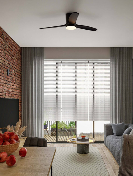 Nova Luce LED Deckenventilator Aloa 18W CCT warm-/neutral-/tageslichtweiss 3000/4000/6500K Schwarz Metall Holz Ø132cm 9952372