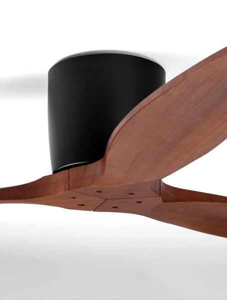 Nova Luce Deckenventilator Ninemia Schwarz Dunkelholz Metall Holz Ø132cm 9952373