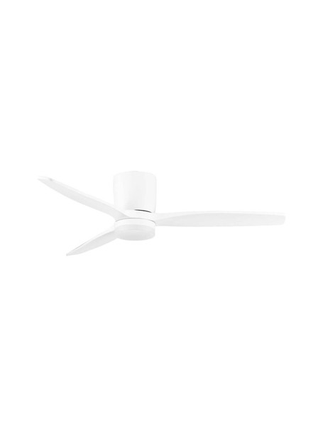 Nova Luce LED Deckenventilator Aloa 18W CCT warm-/neutral-/tageslichtweiss 3000/4000/6500K Weiß Metall Holz Ø132cm 9952375