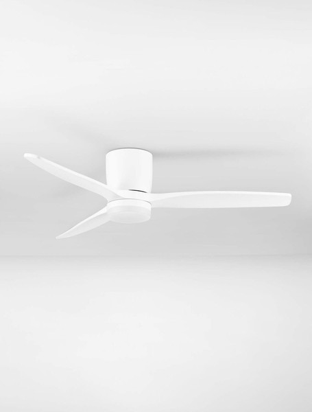 Nova Luce LED Deckenventilator Aloa 18W CCT warm-/neutral-/tageslichtweiss 3000/4000/6500K Weiß Metall Holz Ø132cm 9952375