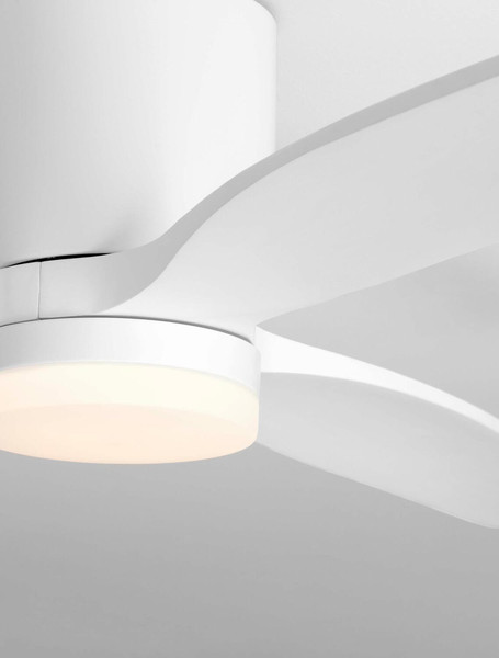 Nova Luce LED Deckenventilator Aloa 18W CCT warm-/neutral-/tageslichtweiss 3000/4000/6500K Weiß Metall Holz Ø132cm 9952375