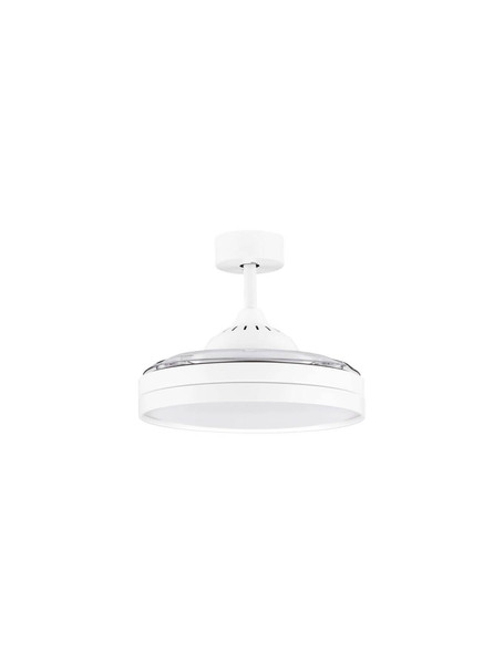 Nova Luce LED Deckenventilator Nevma 36W CCT warm-/neutral-/tageslichtweiss 3000/4000/6500K Weiß Metall Ø107cm 9952378