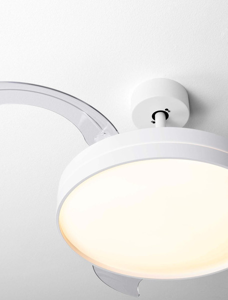 Nova Luce LED Deckenventilator Nevma 36W CCT warm-/neutral-/tageslichtweiss 3000/4000/6500K Weiß Metall Ø107cm 9952378