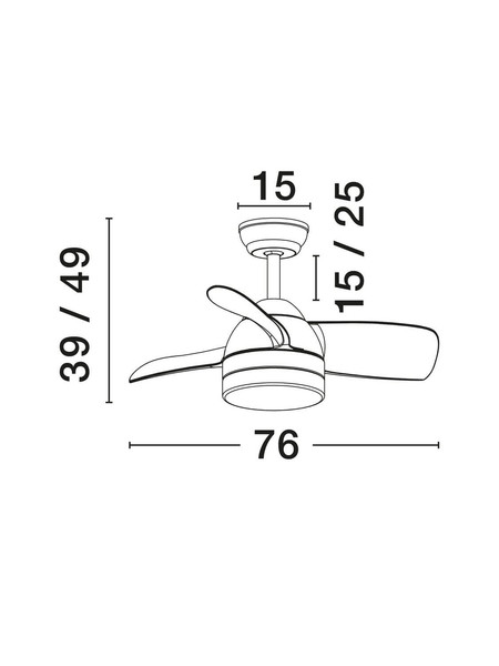 Nova Luce LED Deckenventilator Nerina 18W Weiß Metall Ø76cm 9952379