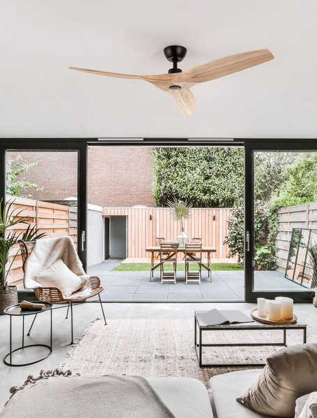 Nova Luce Deckenventilator Arcadia Schwarz Holz Metall Ø132cm 9953199
